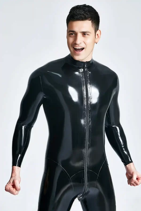 Latex Male Mr Muscles Front-zip Latex Catsuit