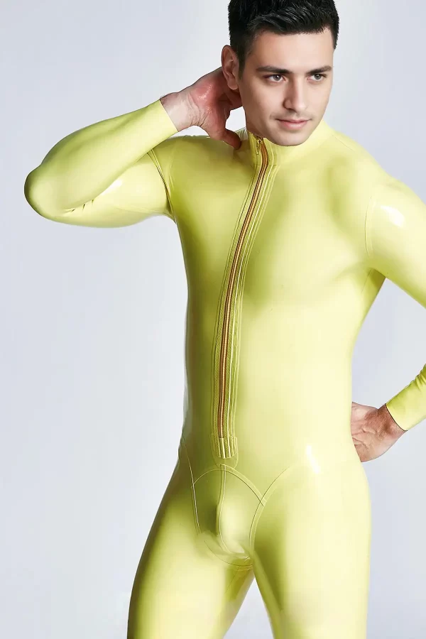 Latex Male Mr Muscles Front-zip Latex Catsuit