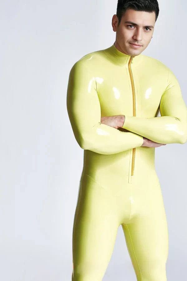 Latex Male Mr Muscles Front-zip Latex Catsuit