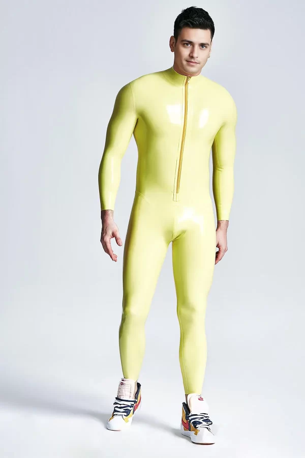 Latex Male Mr Muscles Front-zip Latex Catsuit