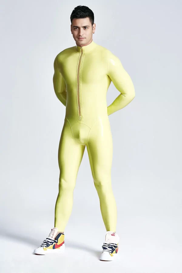 Latex Male Mr Muscles Front-zip Latex Catsuit