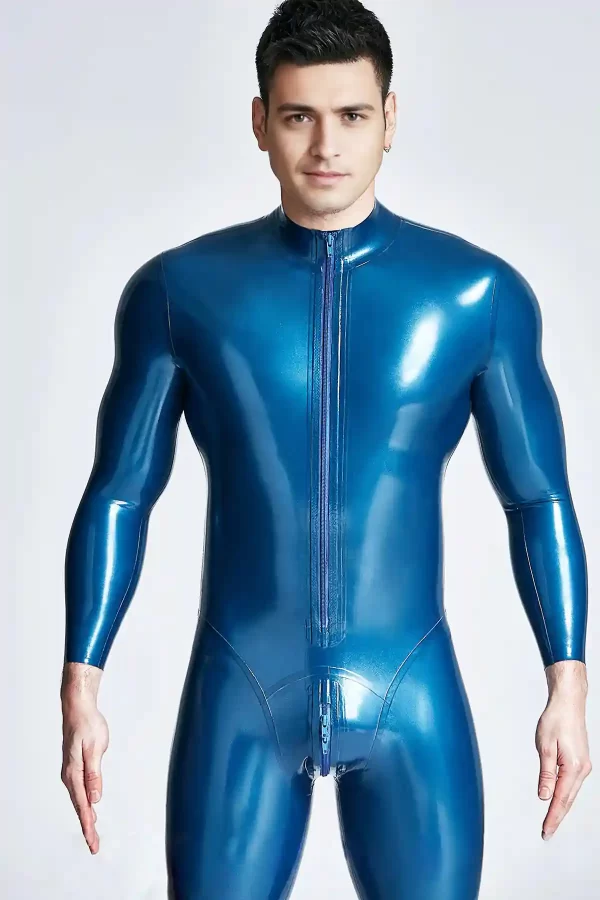 Latex Male Mr Muscles Front-zip Latex Catsuit