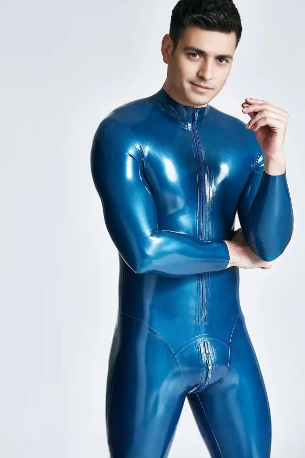 Latex Male Mr Muscles Front-zip Latex Catsuit