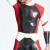 Latex Male Blue Badge Gendarme Style Catsuit