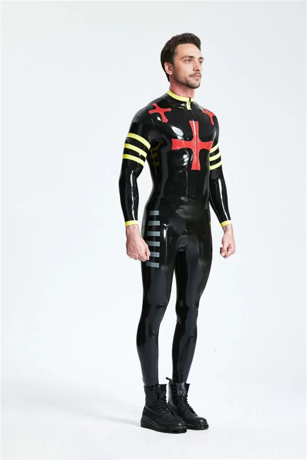 Latex Male Crossway Front Zip Catsuit