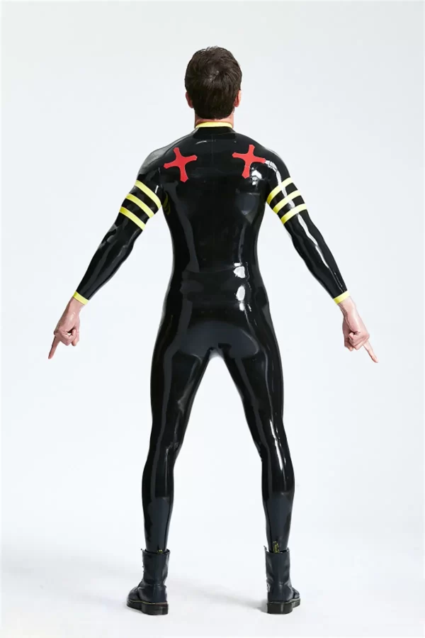 Latex Male Crossway Front Zip Catsuit