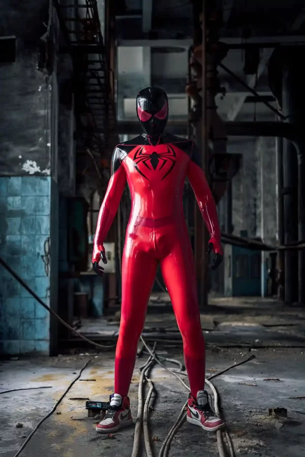 Latex Male Nicodamidae Spidey Catsuit