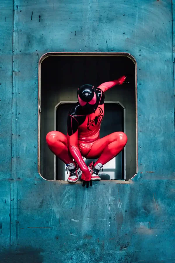 Latex Male Nicodamidae Spidey Catsuit