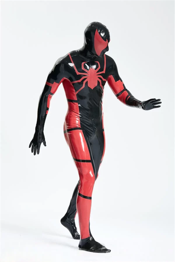 Latex Male Red Venom-Man?? Rubber Catsuit