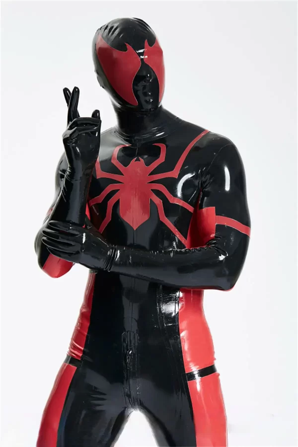 Latex Male Red Venom-Man?? Rubber Catsuit