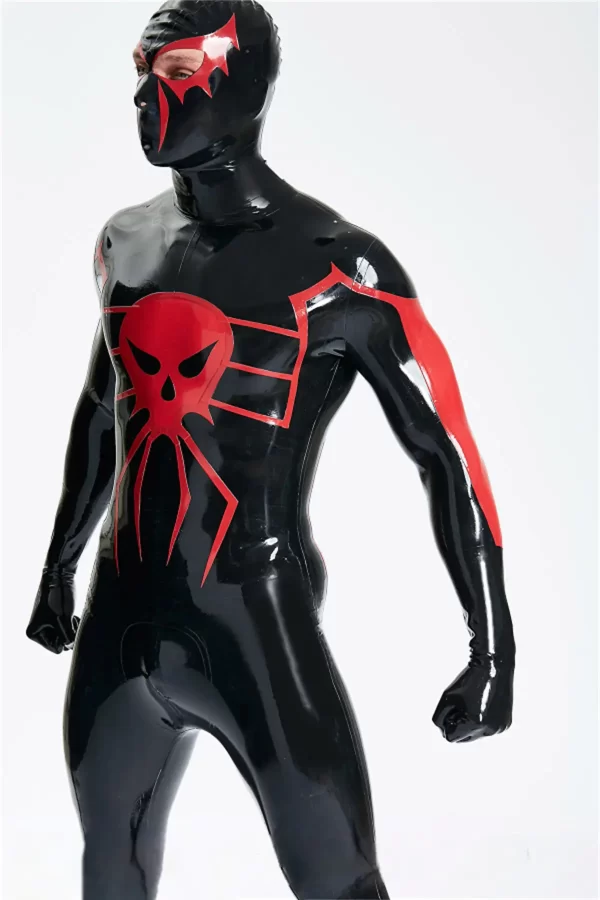 Latex Male Scarlet Spidey Catsuit