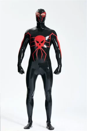 Latex Male Scarlet Spidey Catsuit