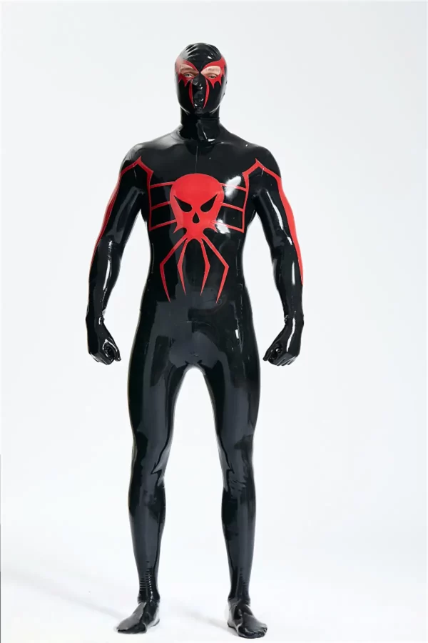 Latex Male Scarlet Spidey Catsuit