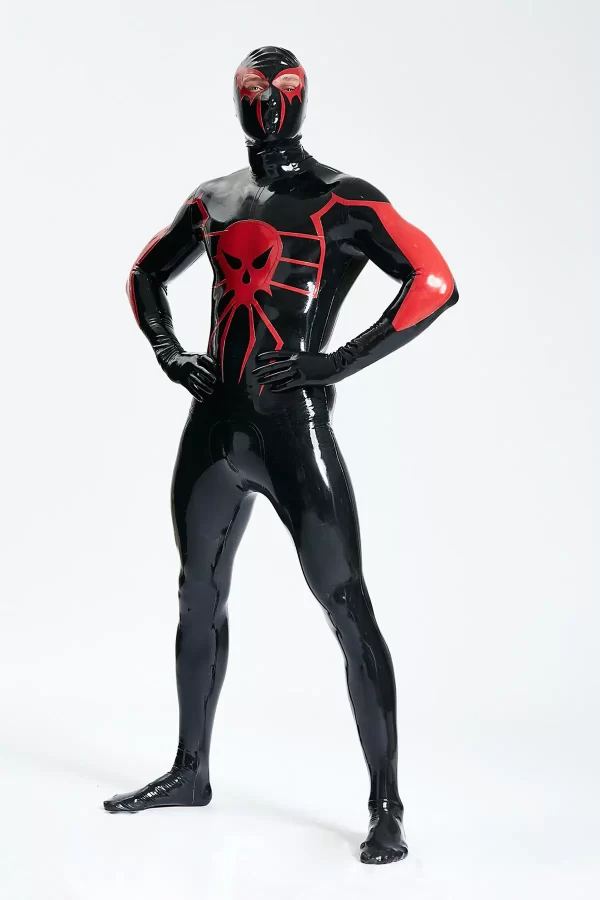 Latex Male Scarlet Spidey Catsuit