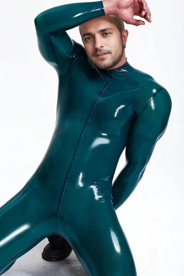 Latex Male Sleekness Basic Neck Entry Latex Catsuit