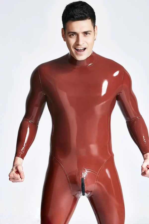 Latex Male Sleekness Basic Neck Entry Latex Catsuit