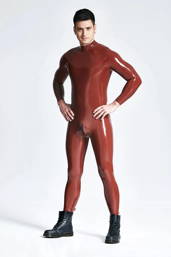 Latex Male Sleekness Basic Neck Entry Latex Catsuit