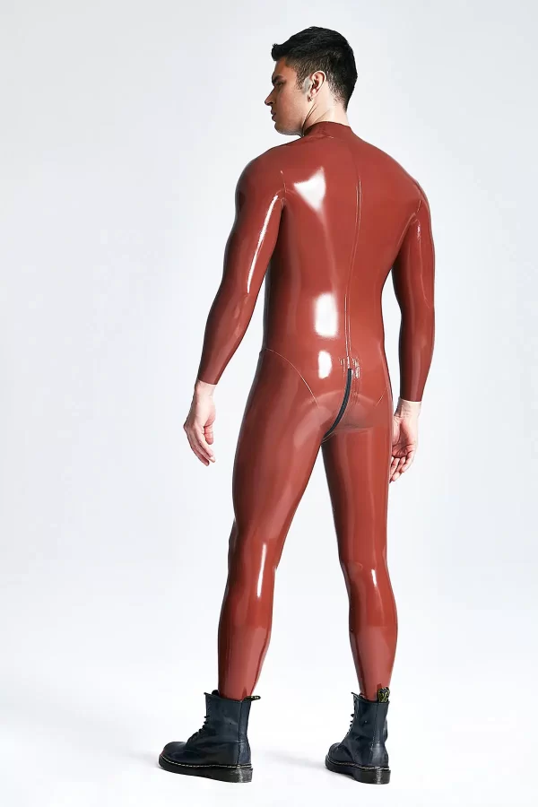 Latex Male Sleekness Basic Neck Entry Latex Catsuit