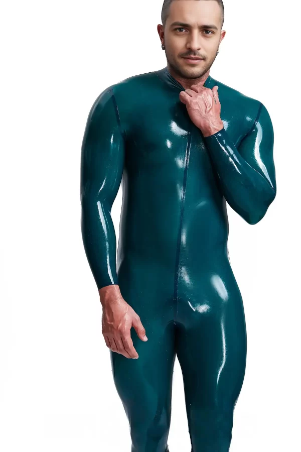 Latex Male Sleekness Basic Neck Entry Latex Catsuit