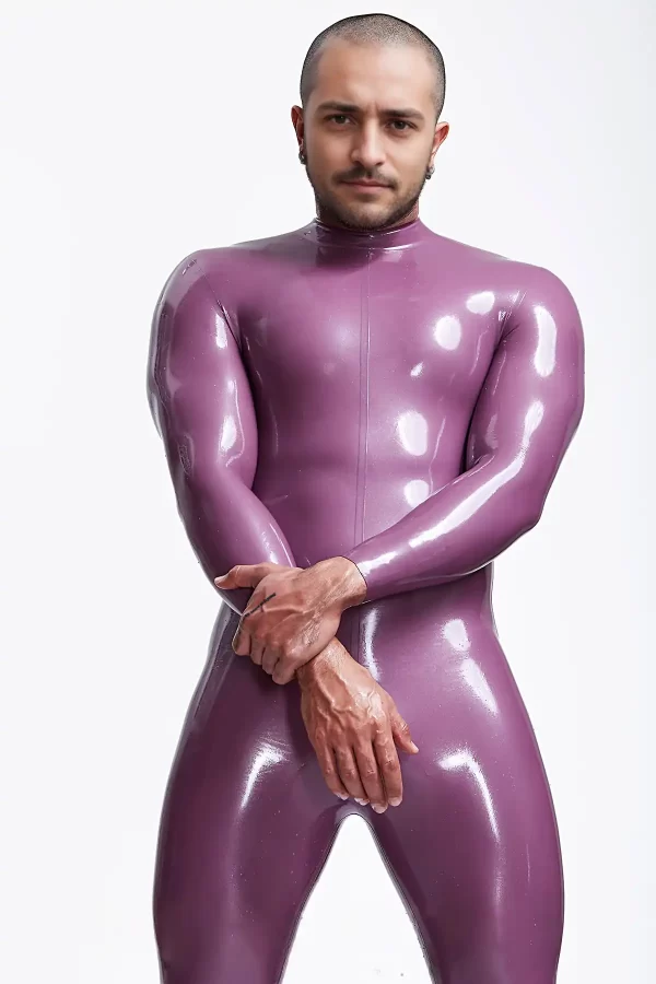 Latex Male Sleekness Basic Neck Entry Latex Catsuit