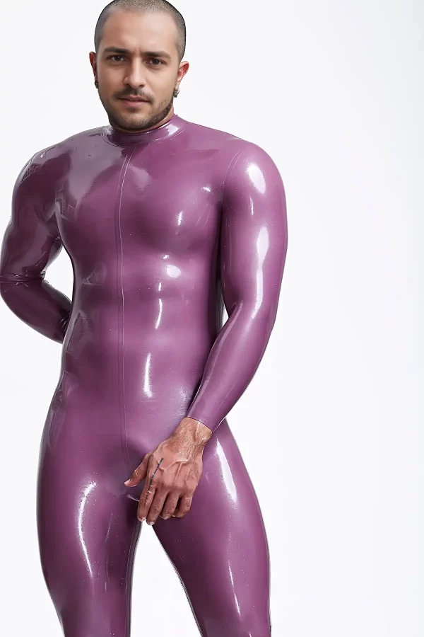 Latex Male Sleekness Basic Neck Entry Latex Catsuit