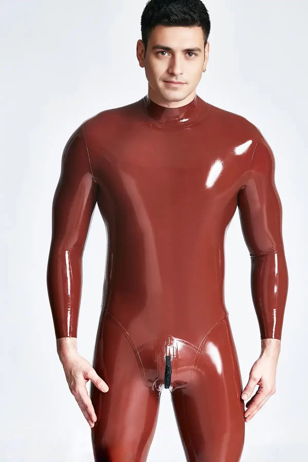 Latex Male Sleekness Basic Neck Entry Latex Catsuit