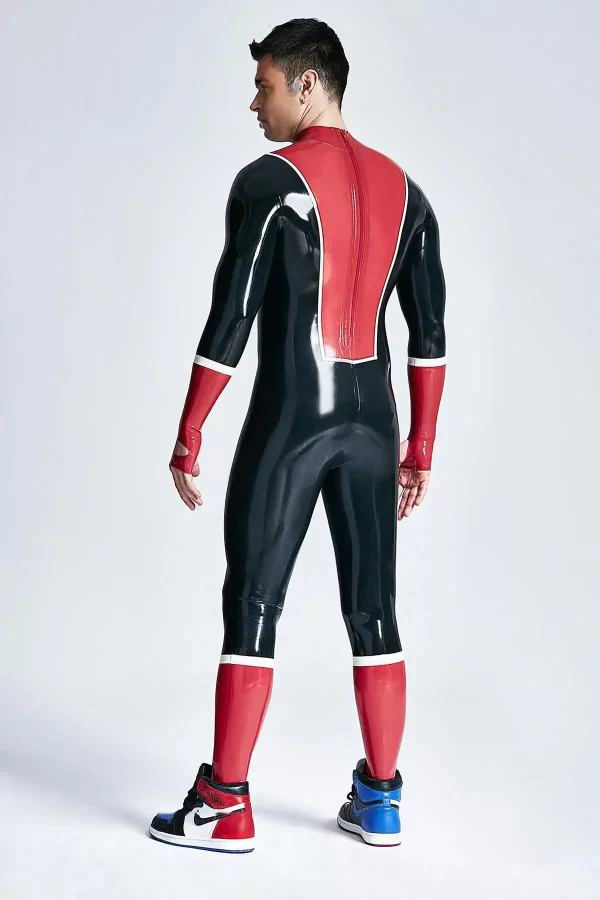 Latex Male Baseball Look Catsuit