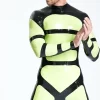 Latex Hexagonal Back Zip Latex Catsuit