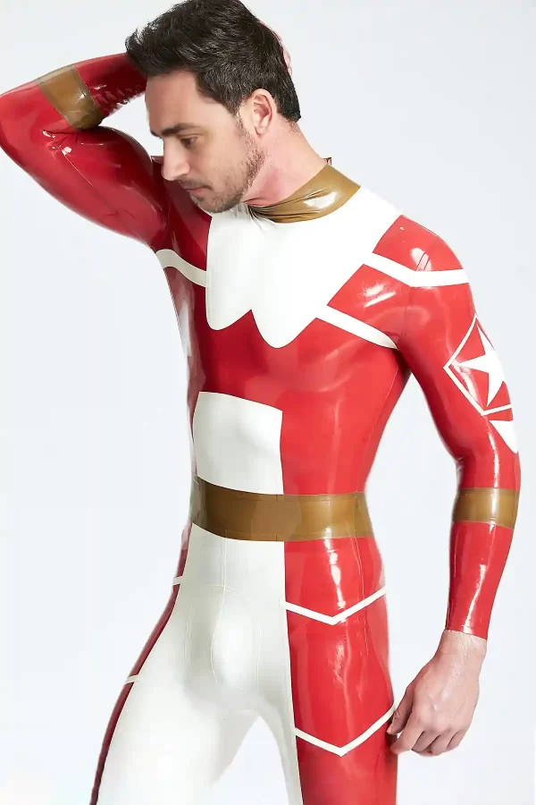 Latex Male Starfighter Back Zip Catsuit