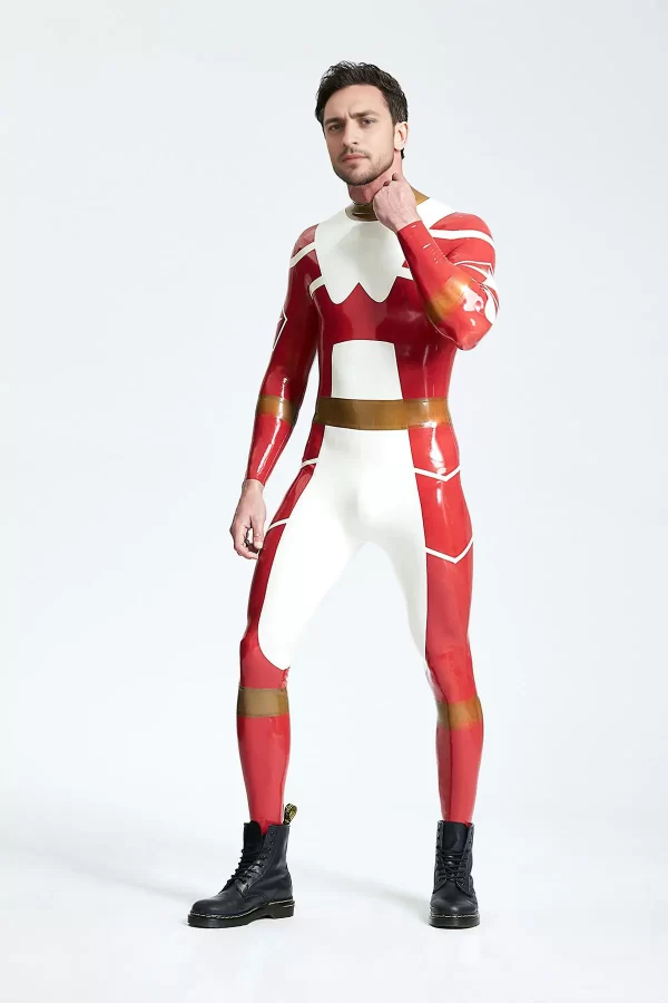 Latex Male Starfighter Back Zip Catsuit