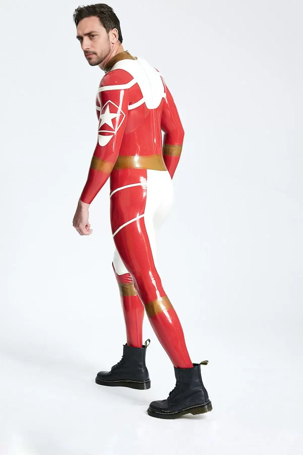 Latex Male Starfighter Back Zip Catsuit