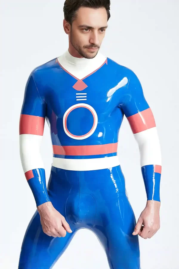 Latex Male Circle Of Life Back Zip Catsuit