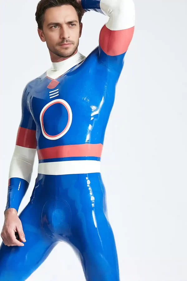 Latex Male Circle Of Life Back Zip Catsuit