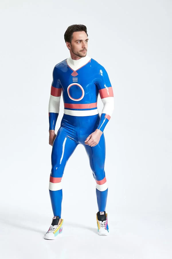 Latex Male Circle Of Life Back Zip Catsuit