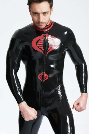 Latex Male Symbolic Front Through-Zip Catsuit