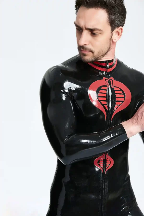 Latex Male Symbolic Front Through-Zip Catsuit