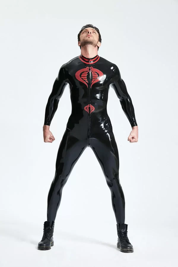 Latex Male Symbolic Front Through-Zip Catsuit