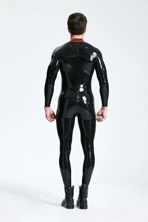 Latex Male Symbolic Front Through-Zip Catsuit