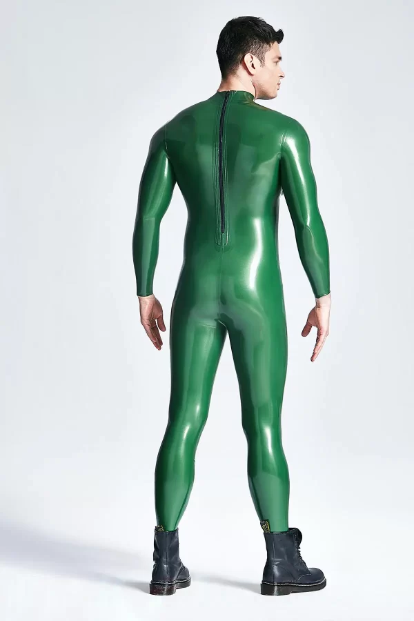 Latex Male Inflated Boobs Catsuit