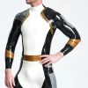 Latex Male Tangled Web Back Zip Catsuit