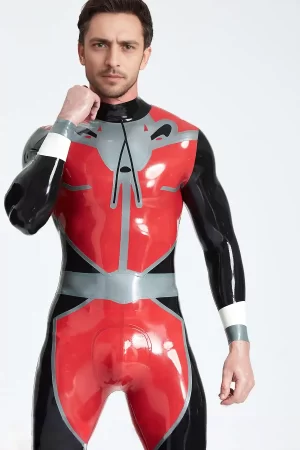 Latex Male Space Traveller Back Zip Catsuit