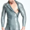 Latex Male Codpiece Neck Entry Catsuit