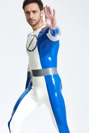 Latex Male Time Traveller Back Zip Catsuit