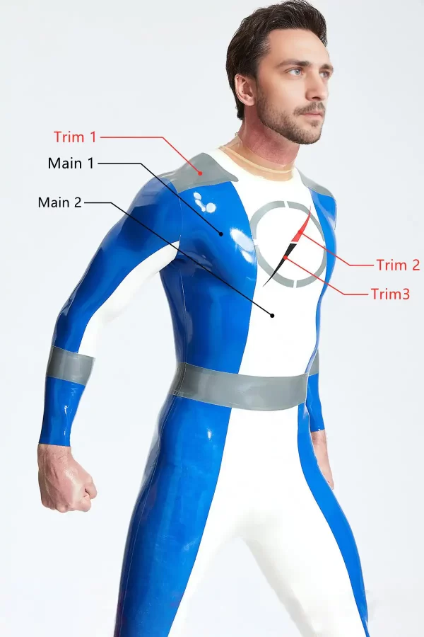 Latex Male Time Traveller Back Zip Catsuit