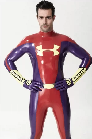 Latex Male U-Man Super Hero Catsuit with Gloves & Feet