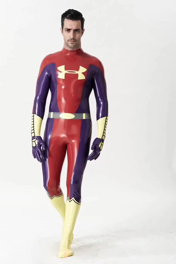 Latex Male U-Man Super Hero Catsuit with Gloves & Feet