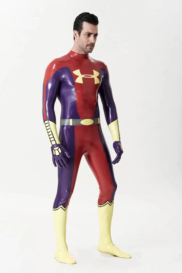 Latex Male U-Man Super Hero Catsuit with Gloves & Feet