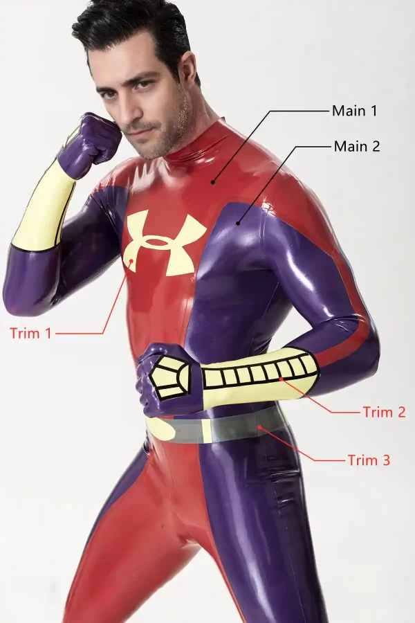 Latex Male U-Man Super Hero Catsuit with Gloves & Feet