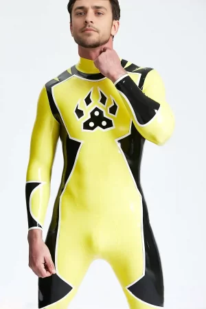 Latex Male Galactica Back Zip Catsuit