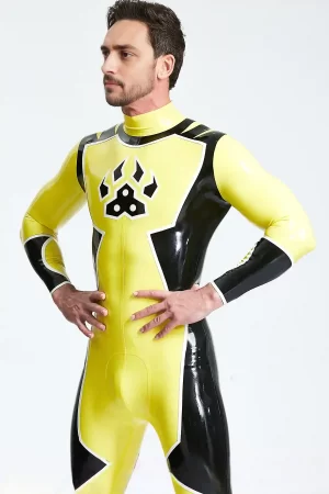 Latex Male Galactica Back Zip Catsuit